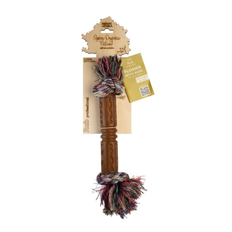 Retorn Rub Flosser With Rope para perros