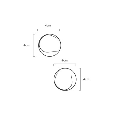 Retorn Rub Ball x 2 para gatos MEDIDAS