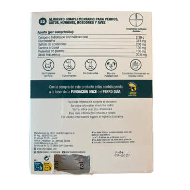 Hyaloral Plasma Condroprotector para perros y gatos en comprimidos 120 comprimidos