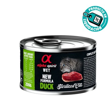 Latas de comida húmida Alpha Spirit para gatos esterilizados 200 gr