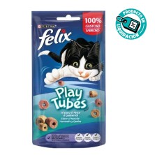 Felix Snacks para Gatos Play Tubes de Pescado Horneado y Gamba 50 gr