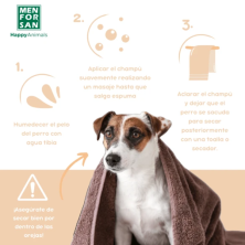 Shampoo para cães Menforsan protetor de cabelo com óleo de vison