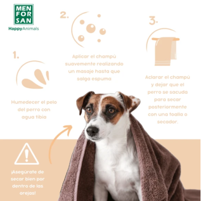 Shampoo para cães Menforsan protetor de cabelo com óleo de vison