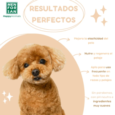 Shampoo para cães Menforsan protetor de cabelo com óleo de vison
