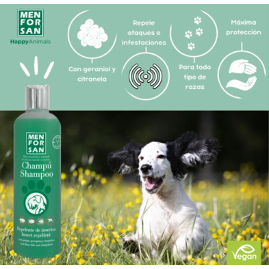 Menforsan Champú perros Repelente con Citronela