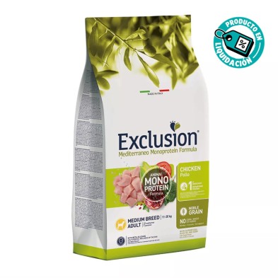 Exclusion Mediterraneo Monoprotein Adult Medium Breed Chicken