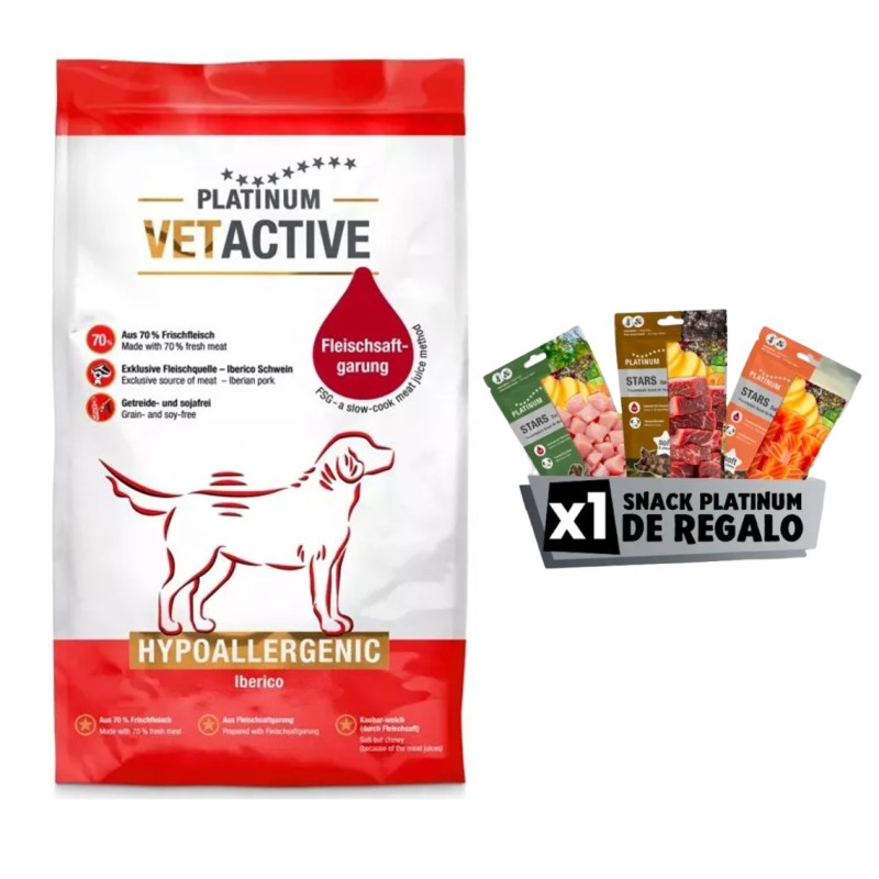Pienso Ibérico para perros con intolerancias I Platinum Vetactive Hypoallergenic Ibérico para Perros