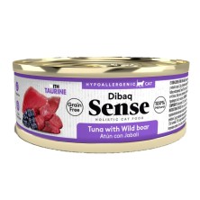 Lata Dibaq Sense para gatos de atum com javali