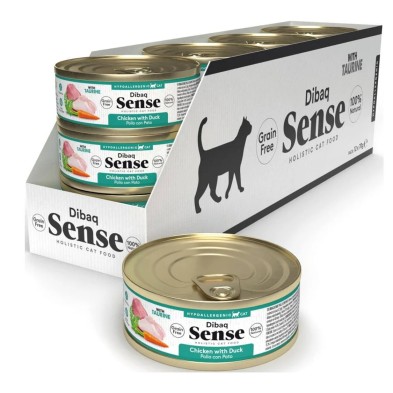 Lata para gatos Dibaq Sense de frango e pato 70 gr