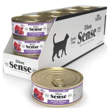 Lata Dibaq Sense para gatos de atum com javali