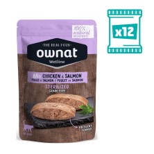 Comida húmida de frango e salmão para gatos esterilizados 85 g