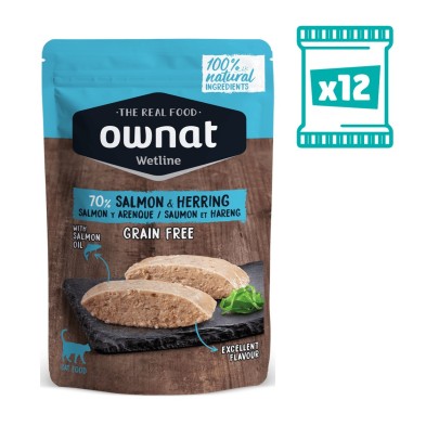 Próprio Salmão e Arenque Comida Molhada de Gato 85 g