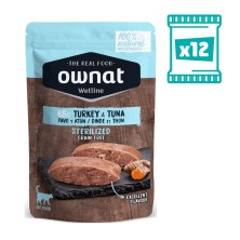 Comida Húmeda Ownat  de Pavo y Atún para gatos esterilizados 85 g