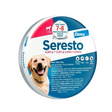 Collar Seresto antiparasitario para perros + 8 Kg / 70cm