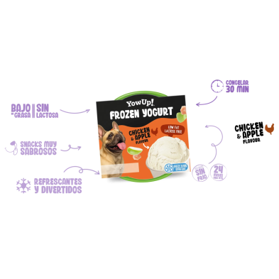 YowUp! Yogurt Helado Pollo y Manzana Para Perros